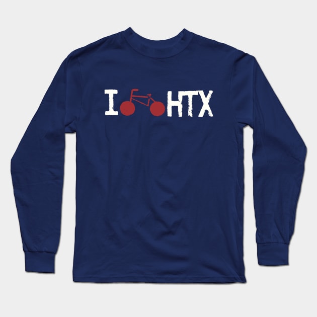 I Bike HTX Long Sleeve T-Shirt by adaminer